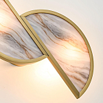 Бра с двумя полукруглыми плафонами из искусственного алебастра в бронзовой оправе Marbella варинант исполнения - 5 | Loft Concept в Ижевске