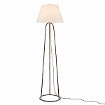 Торшер с конусовидным тканевым абажуром и фактурным каркасом Industrial Profile варинант исполнения - 1 | Loft Concept в Ижевске