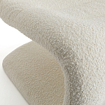 Кресло изогнутое с обивкой из ткани букле Smooth Bend Boucle Chair варинант исполнения - 5 | Loft Concept в Ижевске