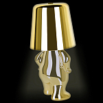 Настольная лампа фигурная золотого цвета с гладким абажуром Высота 19 см Sophia варинант исполнения - 7 | Loft Concept в Ижевске