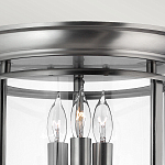Потолочный светильник в форме фонаря с прозрачным цилиндрическим плафоном и тремя лампами в форме свечей Hinkley варинант исполнения - 4 | Loft Concept в Ижевске