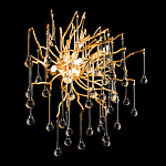 Бра с лучеобразным основанием и подвесками из прозрачного стекла в виде длинных капель Droplet Chandelier варинант исполнения - 4 | Loft Concept в Ижевске