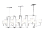 Люстра прямоугольной формы с 12-ю цилиндрическими плафонами из стекла Laurent варинант исполнения - 4 | Loft Concept в Ижевске