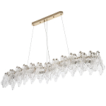 Линейная люстра с декором из текстурированного стекла Textured Glass Linear Chandelier 8 варинант исполнения - 1 | Loft Concept в Ижевске