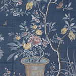 Обои ручная роспись Houghton Dark Blue варинант исполнения - 2 | Loft Concept в Ижевске