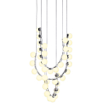 Люстра подвесная светодиодная с круглыми плафонами белого цвета PEARLS Suspension 39  варинант исполнения - 1 | Loft Concept в Ижевске