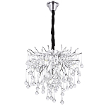 Люстра с хрустальными подвесками капли серебро Droplet Silver Chandelier 5 варинант исполнения - 2 | Loft Concept в Ижевске
