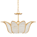 Люстра в форме тюльпана с лепестками из прозрачных стеклянных бусин Hanging Flowers варинант исполнения - 4 | Loft Concept в Ижевске