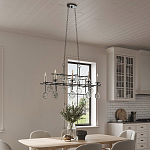 Люстра подвесная с 8-ю лампами и стеклянными круглыми подвесками Currey & Company варинант исполнения - 4 | Loft Concept в Ижевске