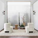 Приставной стол с отделкой из джута Juti D35 см варинант исполнения - 6 | Loft Concept в Ижевске