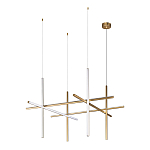 Люстра с 6-ю цилиндрическими плафонами на тонких тросах Trumpet tube варинант исполнения - 2 | Loft Concept в Ижевске