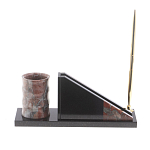 Настольный письменный набор из яшмы с часами Manager Organizer варинант исполнения - 3 | Loft Concept в Ижевске