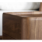 Прикроватный деревянный столик с 2-мя ящиками Moon Walnut Furniture варинант исполнения - 8 | Loft Concept в Ижевске