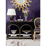 Чаша из прозрачного стекла с бронзовым ободком и фигурками бабочек Eden Garden варинант исполнения - 3 | Loft Concept в Ижевске