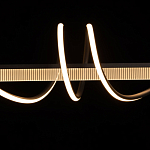 Люстра линейная черного цвета с волнообразным металлическим элементом Luke Lampco Tracer Lamp варинант исполнения - 5 | Loft Concept в Ижевске