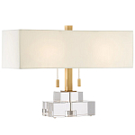 Настольная лампа прямоугольная на прозрачном основании Charm and Luxury варинант исполнения - 2 | Loft Concept в Ижевске