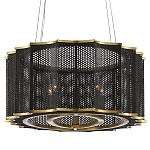 Люстра овальная в сочетании черного и золотого цвета Mesh Lighting варинант исполнения - 3 | Loft Concept в Ижевске