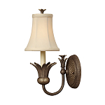 Бра с бежевым тканевым абажуром и декоративной чашей Hinkley варинант исполнения - 1 | Loft Concept в Ижевске