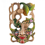 Маска деревянная резная расписная Tropical Paradise варинант исполнения - 3 | Loft Concept в Ижевске