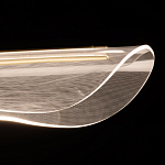 Люстра линейная с прозрачным волнообразным плафоном Wave Line варинант исполнения - 5 | Loft Concept в Ижевске