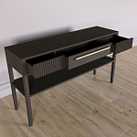 Дизайнерская Консоль с полкой и ящиком Primo Темный орех варинант исполнения - 6 | Loft Concept в Ижевске