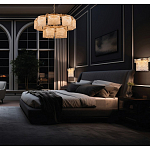 Люстра двухъярусная с текстурными овальными абажурами Splendor Palace Style варинант исполнения - 5 | Loft Concept в Ижевске