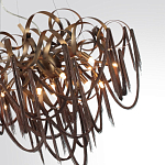 Люстра подвесная с объемной композицией из скрученных лент и металлических цепочек Atlantis Chain варинант исполнения - 3 | Loft Concept в Ижевске