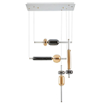 Люстра подвесная из металла и стекла Harmony of Strict Lines варинант исполнения - 1 | Loft Concept в Ижевске