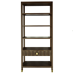 Стеллаж Elsa Dreams Walnut со стеклянными полками и ящиком варинант исполнения - 7 | Loft Concept в Ижевске