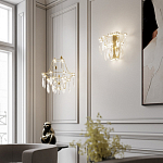 Люстра подвесная из металла с хрустальными подвесками прозрачного цвета Quasar 41 варинант исполнения - 7 | Loft Concept в Ижевске