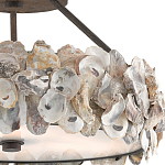 Потолочный светильник круглый с абажуром из устричных раковин Sea Ravens варинант исполнения - 1 | Loft Concept в Ижевске