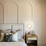 Светодиодное бра круглой формы с металлической рамой золотого цвета Marble Glow варинант исполнения - 2 | Loft Concept в Ижевске