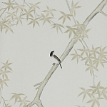 Обои ручная роспись Summer Night Blossom Colourway SC-122 on Bleached white dyed silk варинант исполнения - 1 | Loft Concept в Ижевске