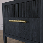 Прикроватная Тумбочка Primo с двумя ящиками Черный дуб варинант исполнения - 3 | Loft Concept в Ижевске