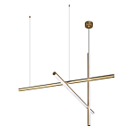 Люстра с 3-мя  пересекающимися цилиндрическими плафонами на тонких тросах Trumpet tube варинант исполнения - 4 | Loft Concept в Ижевске