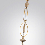 Подвесной светильник с прямоугольными и овальными элементами и акцентом из натурального камня Tectona  варинант исполнения - 6 | Loft Concept в Ижевске