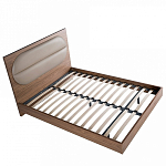 Кровать двуспальная с высоким изголовьем из дерева и подушек из экокожи Modern Look варинант исполнения - 4 | Loft Concept в Ижевске