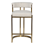 Стул барный букле бежевый с каркасом цвета матовое золото Tactility варинант исполнения - 1 | Loft Concept в Ижевске