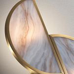 Бра с двумя полукруглыми плафонами из искусственного алебастра в бронзовой оправе Marbella варинант исполнения - 9 | Loft Concept в Ижевске