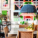 Люстра с плафоном в виде купола синяя Wooden Beads Chandelier Blue варинант исполнения - 2 | Loft Concept в Ижевске