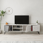ТВ-тумба с 3-мя дверцами и полками Grey Albe TV Stand варинант исполнения - 3 | Loft Concept в Ижевске