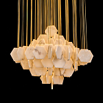 Люстра с фигурными подвесками из натурального камня Glowing Spheres варинант исполнения - 2 | Loft Concept в Ижевске