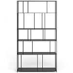 Стеллаж из металла широкий Wide Menzie Metal Rack Black варинант исполнения - 2 | Loft Concept в Ижевске