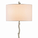 Торшер с цилиндрическим тканевым абажуром на каркасе в виде тонкого дерева Gray Branch варинант исполнения - 1 | Loft Concept в Ижевске