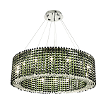 Круглая люстра с хрустальными подвесками Crystal Art Chrome Green Chandelier 12 варинант исполнения - 1 | Loft Concept в Ижевске