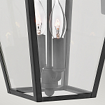 Настенный фонарь черного цвета с прозрачным стеклянным плафоном трапециевидной формы Hinkley варинант исполнения - 4 | Loft Concept в Ижевске