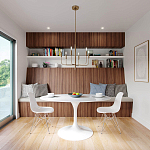 Люстра с 6-ю лампами на тонких изогнутых рожках в современном стиле Feiss варинант исполнения - 7 | Loft Concept в Ижевске