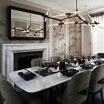 Обои ручная роспись Distant Bamboo Special Colourway on Lead Grey dyed silk варинант исполнения - 1 | Loft Concept в Ижевске