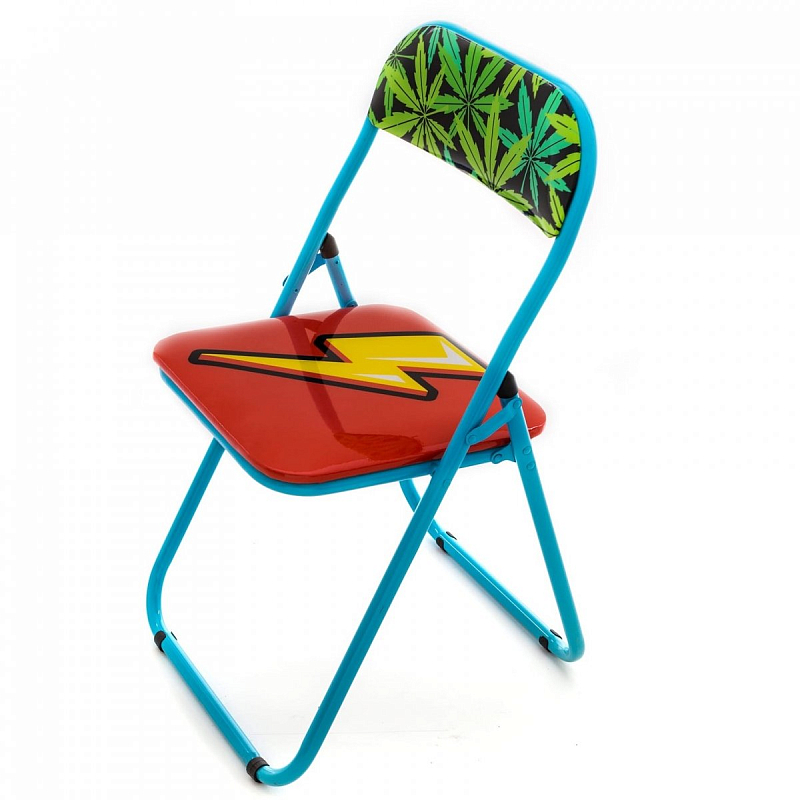 Стул Seletti Folding Chair Flash Мульти Голубой в Ижевске | Loft Concept 