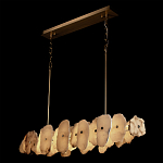 Подвесной светильник с фигурными элементами из белого алебастра Cryptocrystalline Stone варинант исполнения - 6 | Loft Concept в Ижевске